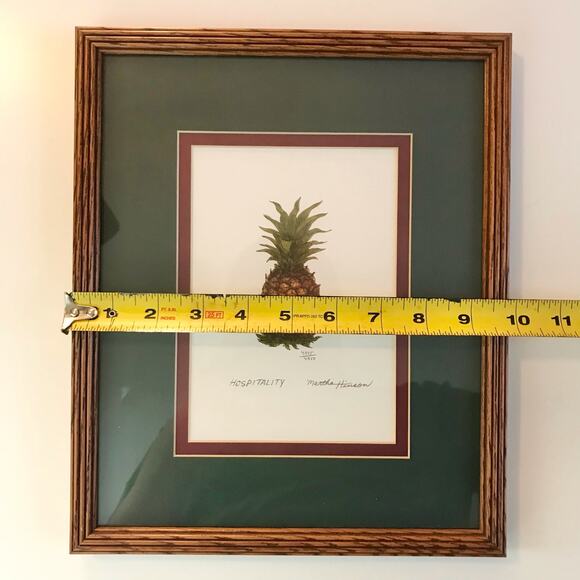 Martha Hinson Framed Limited Edition Hospitality Pineapple Print 4345/4950 - Picture 7 of 8
